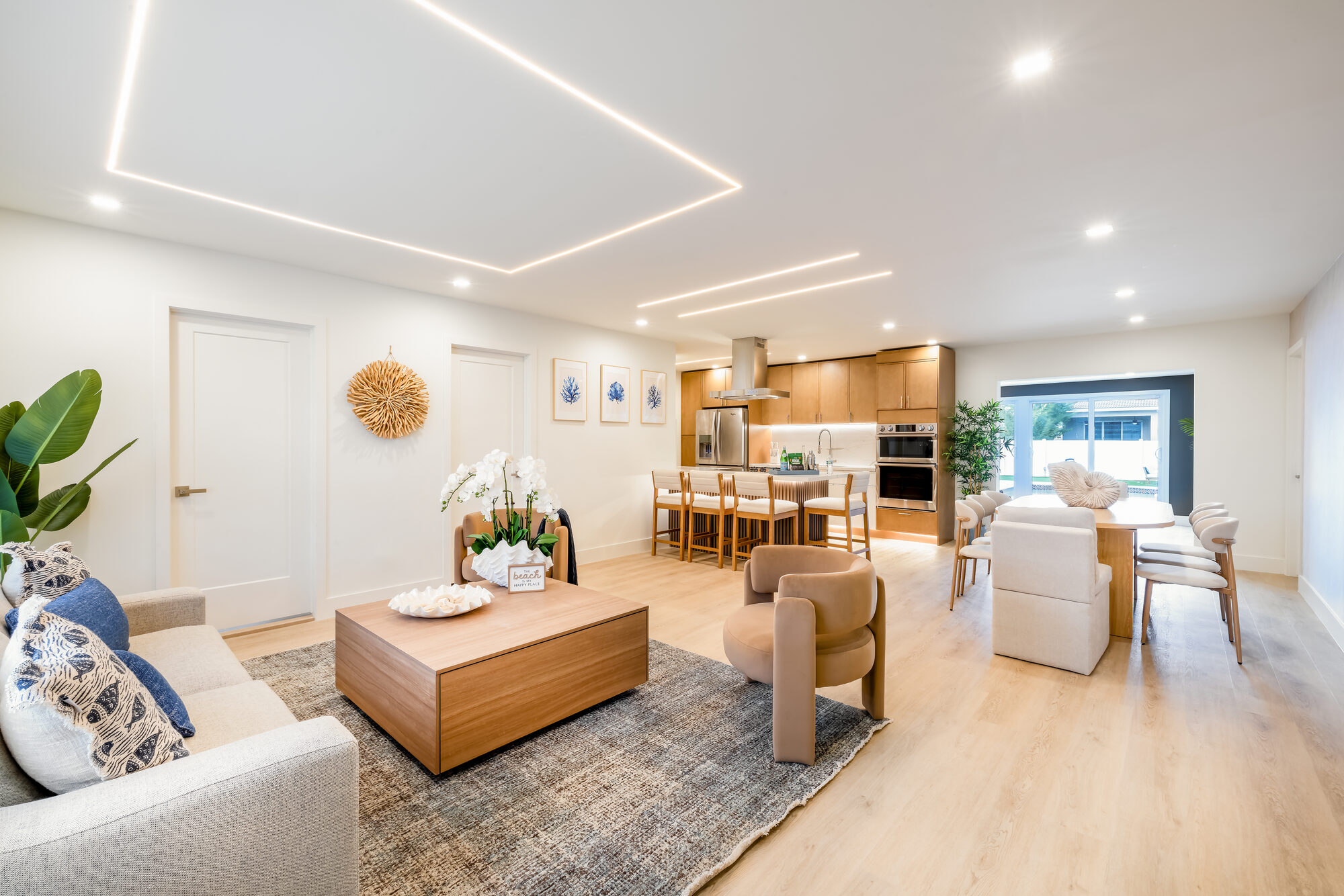 A beautifully staged South Florida interior